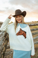 Load image into Gallery viewer, Cream Horse Sweater
