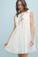Load image into Gallery viewer, Bow Detail Pleated Mini Dress
