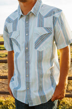 Load image into Gallery viewer, Men&#39;s Sky Blue Pearl Snap
