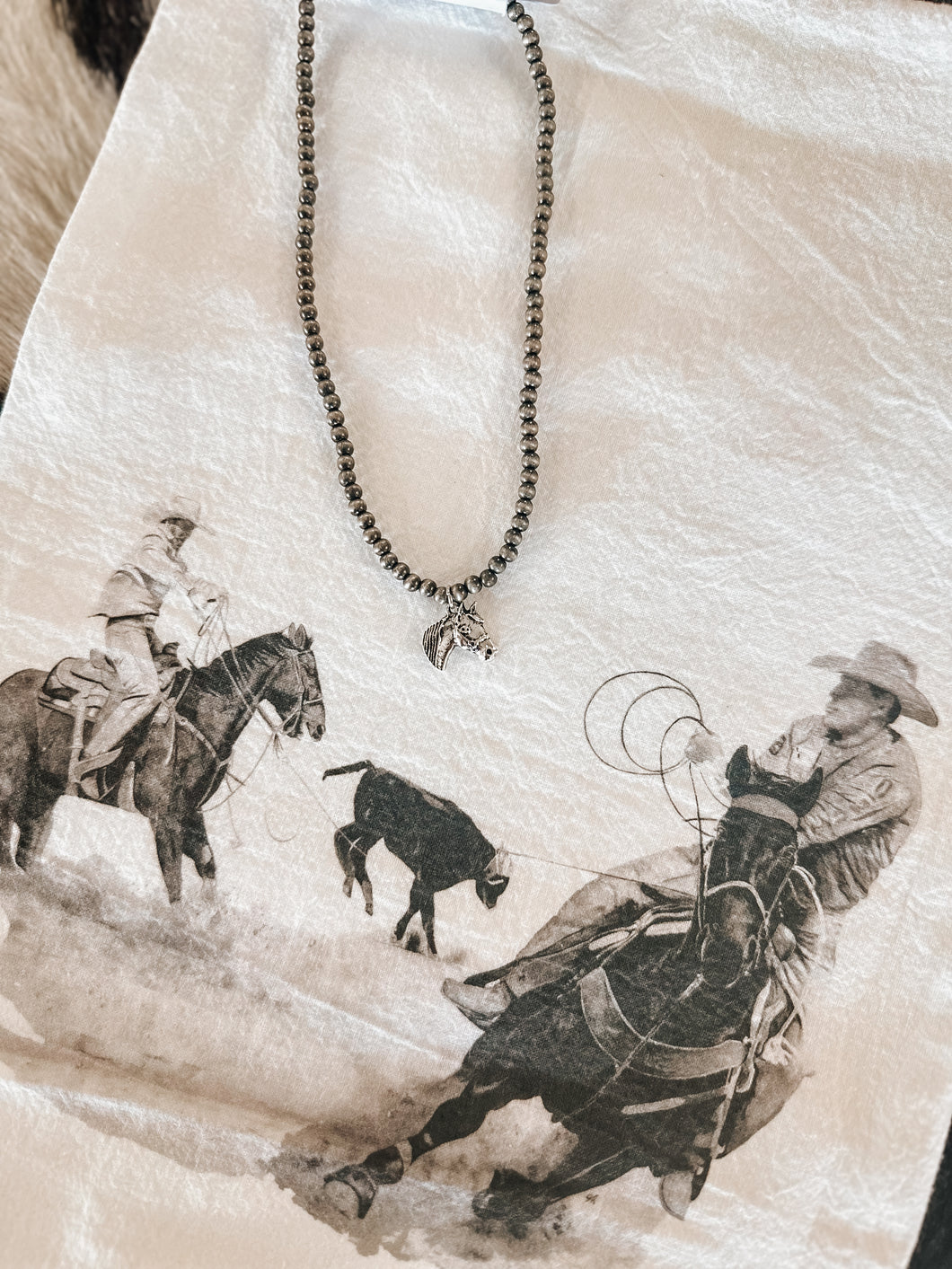 Horse Pendant Necklace silver