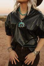 Load image into Gallery viewer, black leather top
