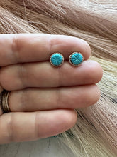 Load image into Gallery viewer, Navajo Sterling Silver &amp; Turquoise Stud Earrings
