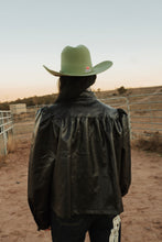 Load image into Gallery viewer, Black Oversized High Collar Leather Jacket
