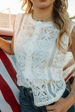 Load image into Gallery viewer, LACE INSERT TANK unlined
