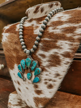 Load image into Gallery viewer, 10mm- 20&quot; Sterling Silver Beads W/ Turquoise Pendant
