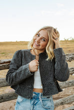 Load image into Gallery viewer, Quilted Star Peplum crop jacket
