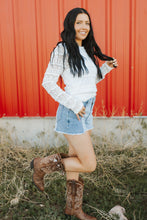 Load image into Gallery viewer, ruffle lace long sleeve shirt
