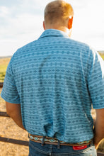 Load image into Gallery viewer, Blue Geo Printed Polo
