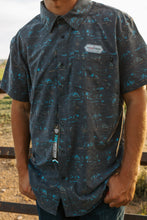 Load image into Gallery viewer, Grey Western Button Up
