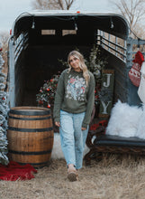 Load image into Gallery viewer, DOORBUSTER PRICE Sage Christmas Roper Crew Neck
