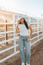Load image into Gallery viewer, Gingham blue USA hat

