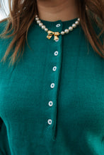 Load image into Gallery viewer, Teal Button Sweater Top
