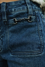 Load image into Gallery viewer, High Rise Wide Leg Jeans with Bit detailing
