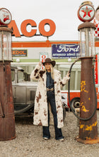 Load image into Gallery viewer, Cow Print Long Fur Coat
