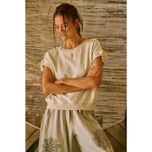 Load image into Gallery viewer, Lace Striped Bow Sleeveless Sweatshirt Top
