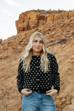 Load image into Gallery viewer, Black Polka Dot Cardigan

