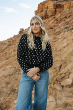 Load image into Gallery viewer, Black Polka Dot Cardigan
