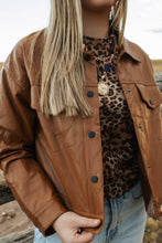 Load image into Gallery viewer, Camel Pleather Jacket
