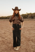 Load image into Gallery viewer, Brown Leather top
