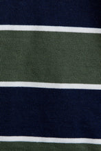 Load image into Gallery viewer, Rugby Polo Top green Stripe With Front Buttons

