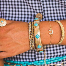 Load image into Gallery viewer, 18K Gold Plated Braided Rope Cuff mixed metals
