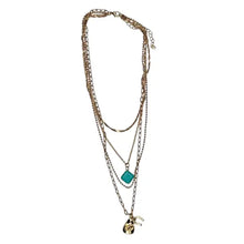 Load image into Gallery viewer, 18k Gold Plated Layered Chain Necklace w/ Western Charms
