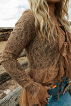 Load image into Gallery viewer, Sheer Lace Ruffle Duster
