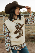 Load image into Gallery viewer, Cowboy Boot/Hat Sweater Vest
