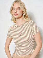 Load image into Gallery viewer, Abatha Embroidered Striped Tee
