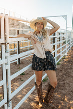 Load image into Gallery viewer, Suede light brown puff sleeve top
