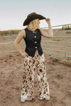 Load image into Gallery viewer, Dark Denim Button Up w Gold Buttons
