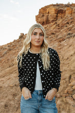 Load image into Gallery viewer, Black Polka Dot Cardigan
