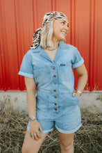 Load image into Gallery viewer, Wrangler Denim romper

