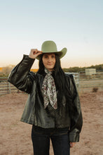 Load image into Gallery viewer, Black Oversized High Collar Leather Jacket
