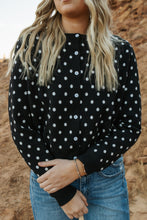 Load image into Gallery viewer, Black Polka Dot Cardigan
