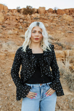 Load image into Gallery viewer, Julie Ruffle Blouse Polkadot
