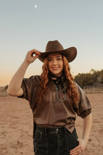 Load image into Gallery viewer, Brown Leather top
