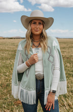 Load image into Gallery viewer, Western Fringe Open Cape Jacket
