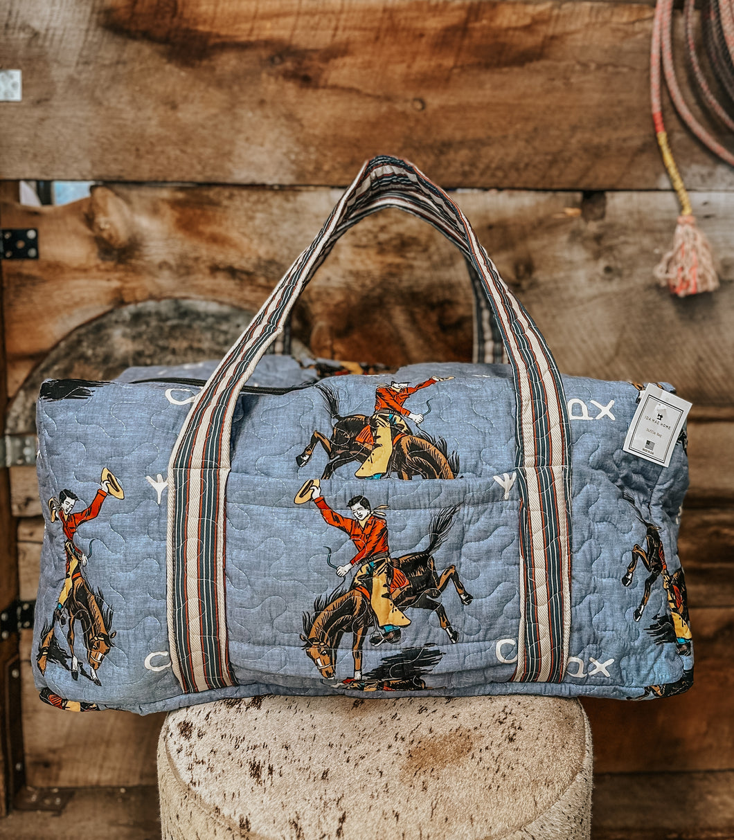 Western Quilted Duffle Bag