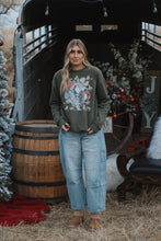 Load image into Gallery viewer, DOORBUSTER PRICE Sage Christmas Roper Crew Neck
