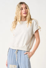 Load image into Gallery viewer, Lace Striped Bow Sleeveless Sweatshirt Top
