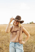 Load image into Gallery viewer, Sleeveless Horse Knit Vest
