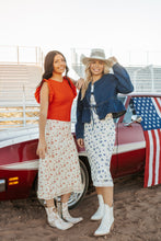 Load image into Gallery viewer, cherry cream skirt
