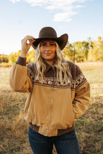 Load image into Gallery viewer, Retro bomber tan/brown jacket
