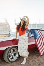 Load image into Gallery viewer, cherry cream skirt
