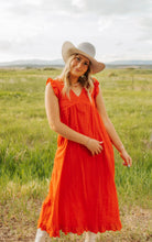 Load image into Gallery viewer, The Dutton In Hibiscus Eyelet Dress
