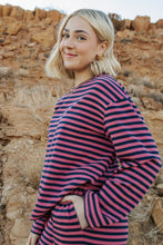 Load image into Gallery viewer, stripe set boxy top wide leg
