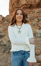 Load image into Gallery viewer, Ivory textured button up long sleeve top
