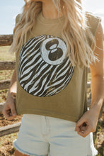 Load image into Gallery viewer, Zebra 8 Ball Muscle Tank
