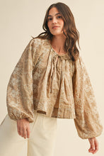 Load image into Gallery viewer, Flower Embroidery Pin Tuck Swing Blouse
